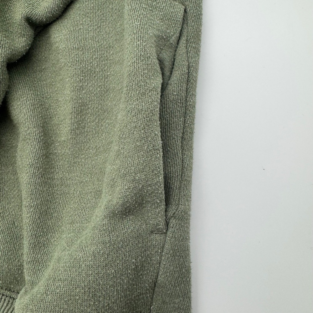 Aerie Womens Oversized Crewneck Sweatshirt Olive Green Raglan Sleeve Pockets S - Picture 4 of 6